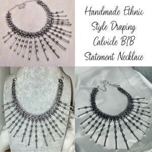 Sweet Multi Spike Draping Handmade Choker Necklace